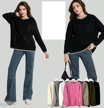 Load image into Gallery viewer, Evie Soft Knit Jumper With Contrast Edging
