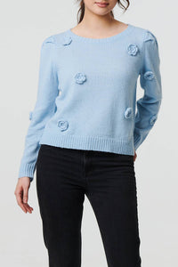 Flora Embroidered Long Sleeve Jumper