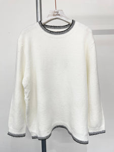 Evie Soft Knit Jumper With Contrast Edging